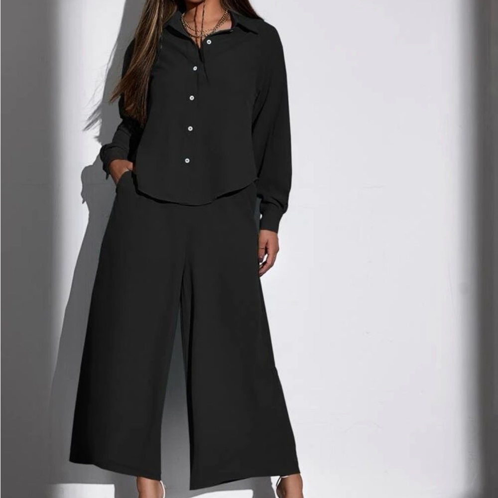 SHEIN Black 2 piece outfit.
